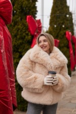 Зимняя шуба Mila Nova ПВ-344персиковый — изображение 9