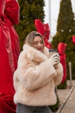 Зимняя шуба Mila Nova ПВ-344персиковый — изображение 7