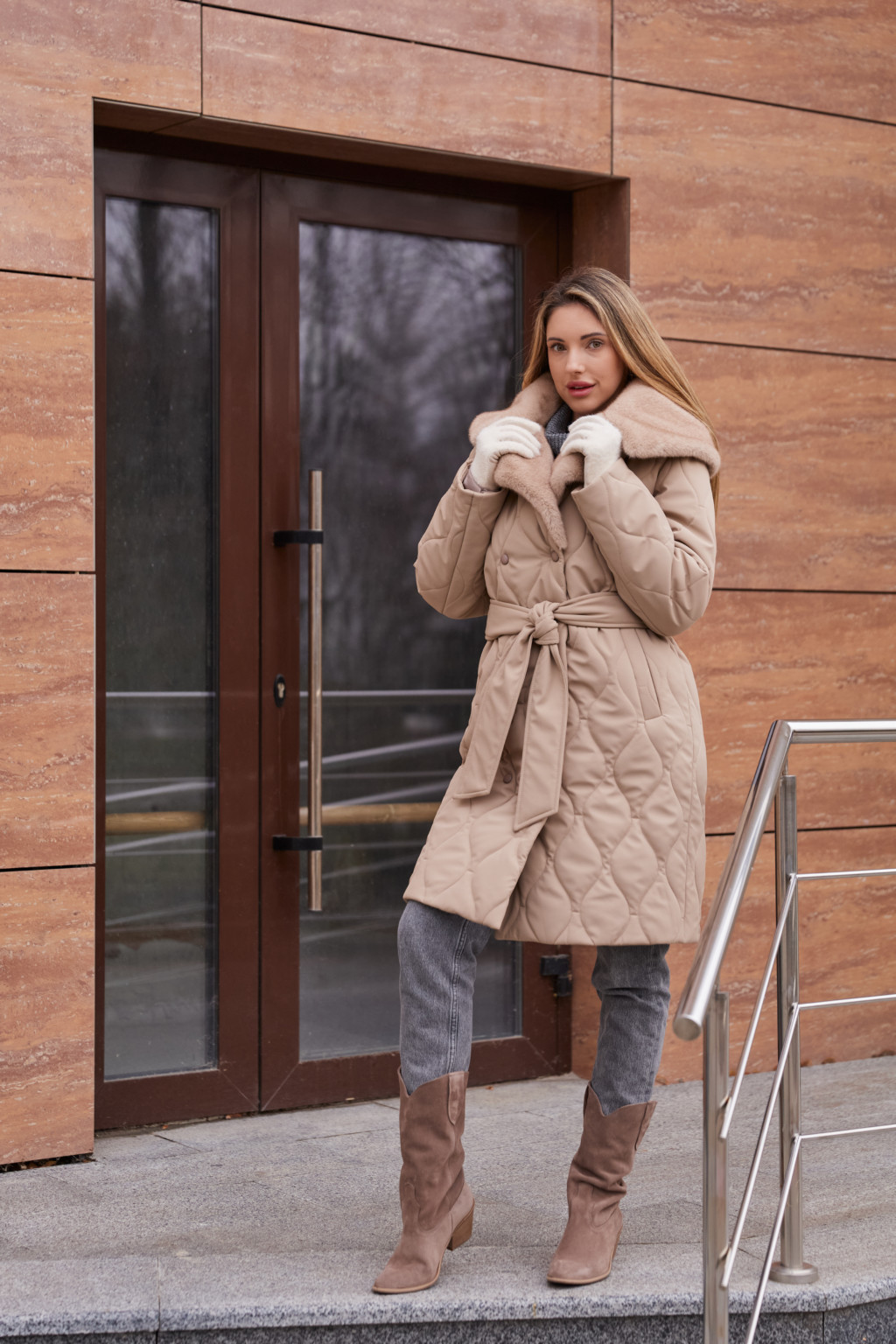 Зимнее пальто Mila Nova ПВ-360 кемел — изображение 13