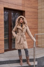 Зимнее пальто Mila Nova ПВ-360 кемел — изображение 10