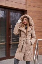 Зимнее пальто Mila Nova ПВ-360 кемел — изображение 11