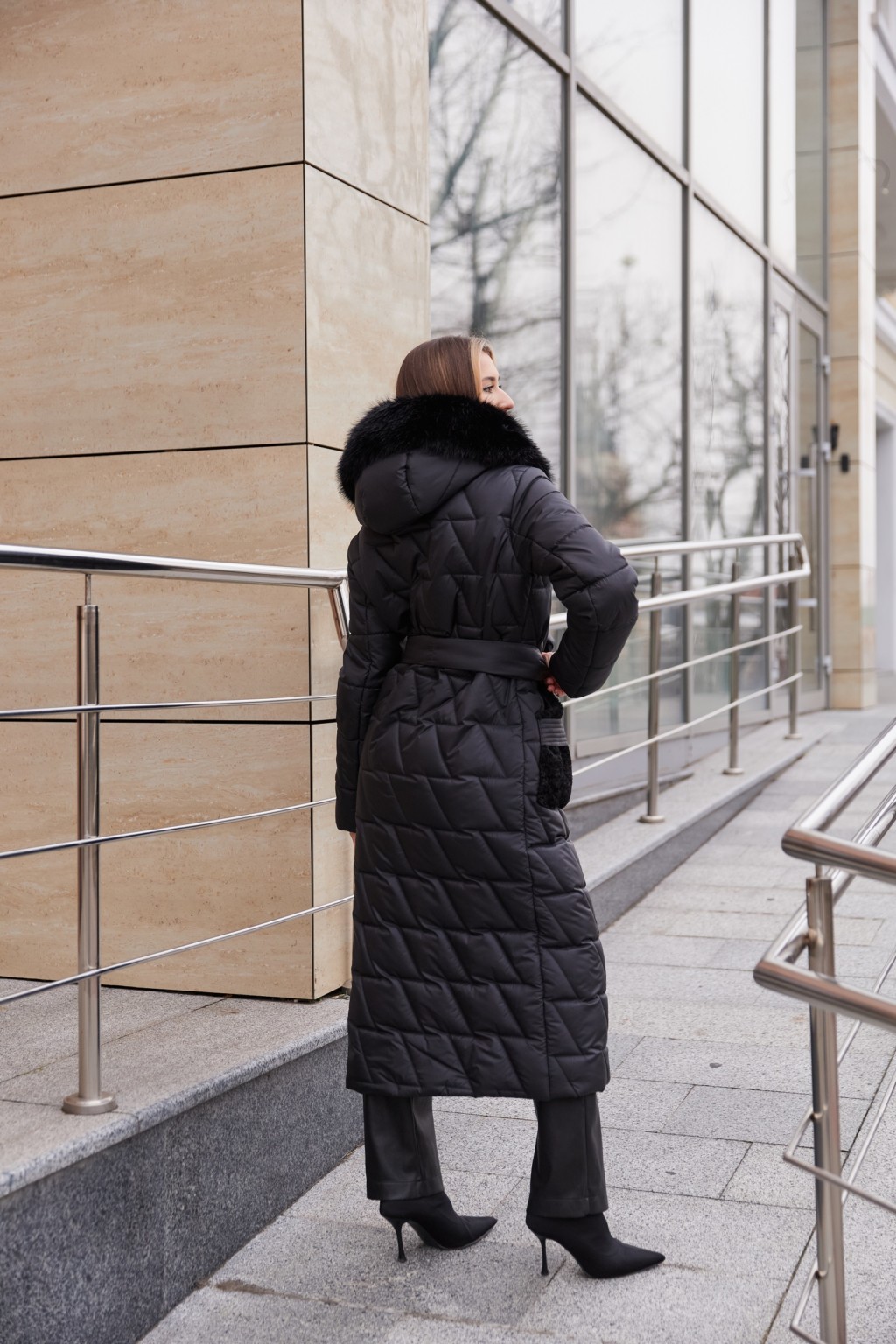 Зимнее пальто ПВ-365 черный — изображение 6