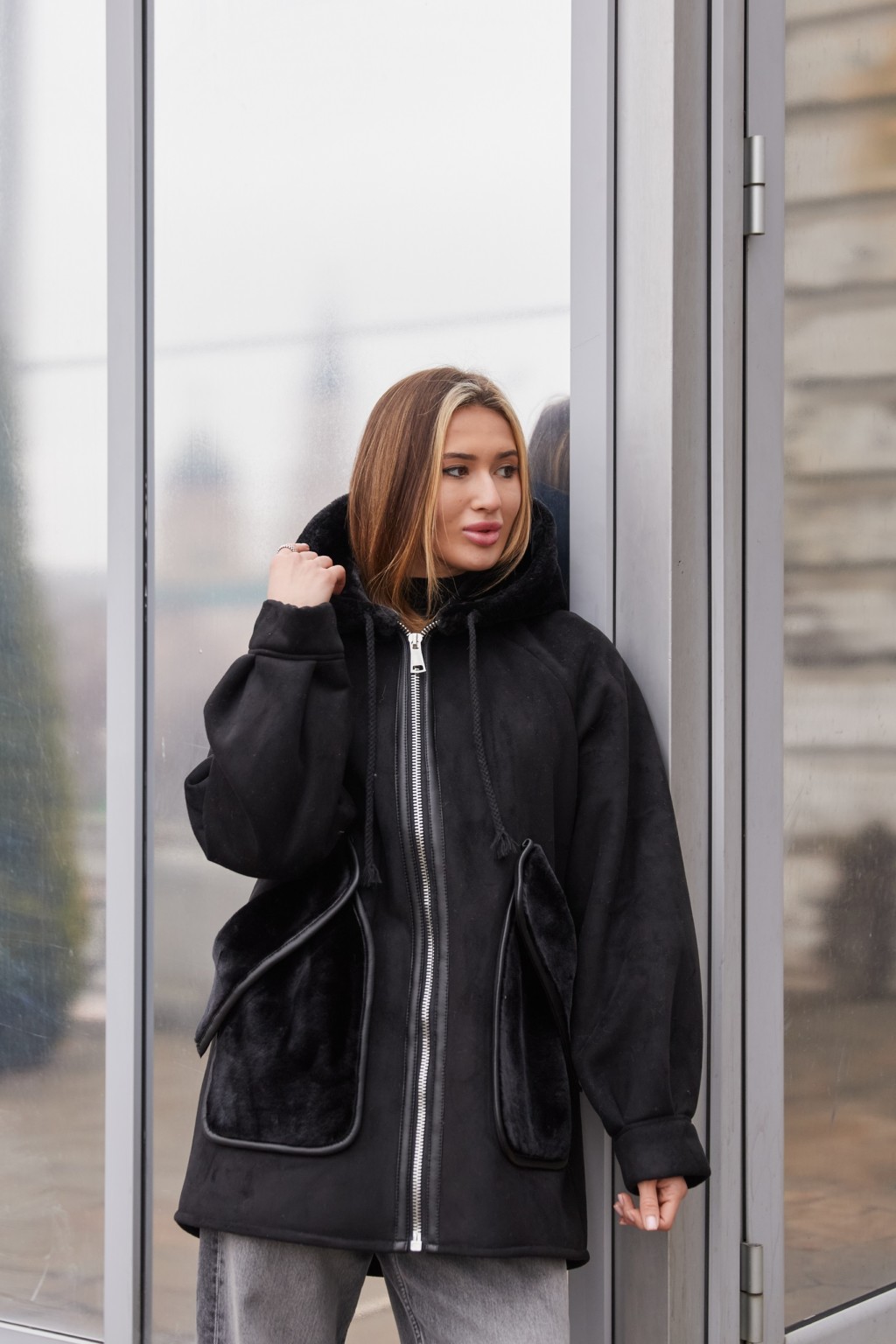 Зимняя дубленка Mila Nova Д-209 м черный — изображение 3