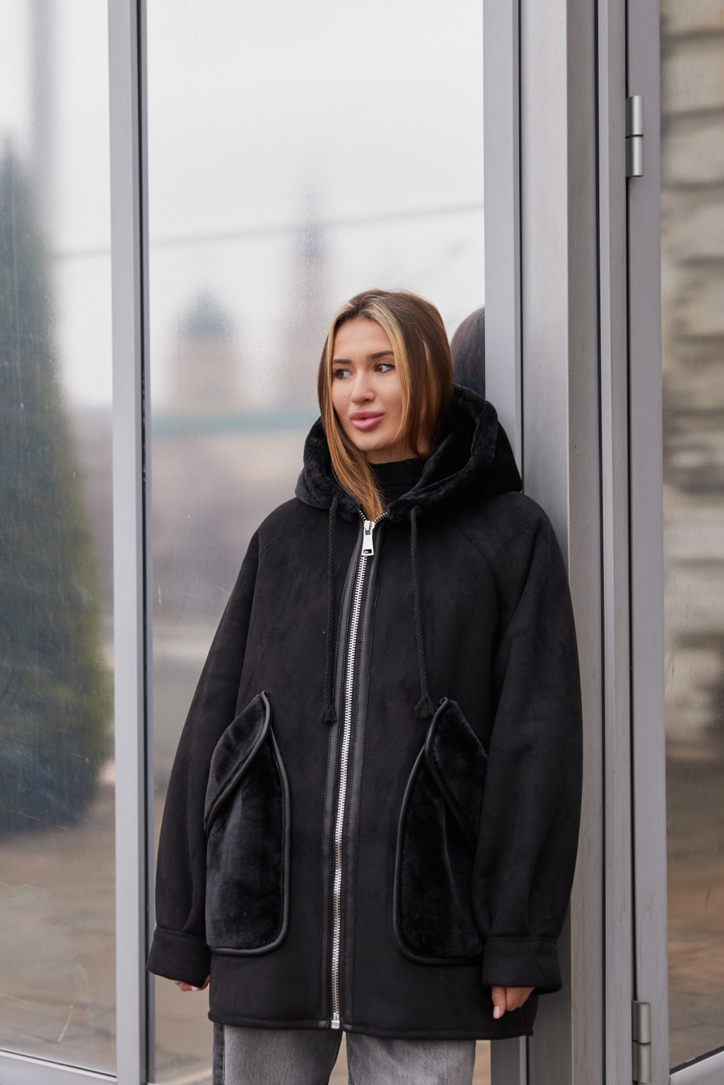 Зимняя дубленка Mila Nova Д-209 м черный — изображение 4