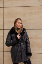 Зимняя дубленка Mila Nova Д-238 черный — изображение 2