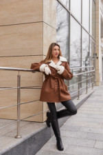 Зимняя дубленка Mila Nova Д-238 рыжий — изображение 4