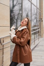 Зимняя дубленка Mila Nova Д-238 рыжий — изображение 3