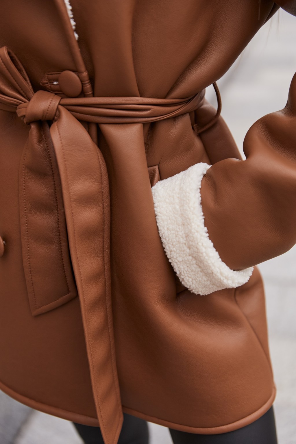 Зимняя дубленка Mila Nova Д-238 рыжий — изображение 8