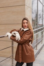 Зимняя дубленка Mila Nova Д-238 рыжий — изображение 2