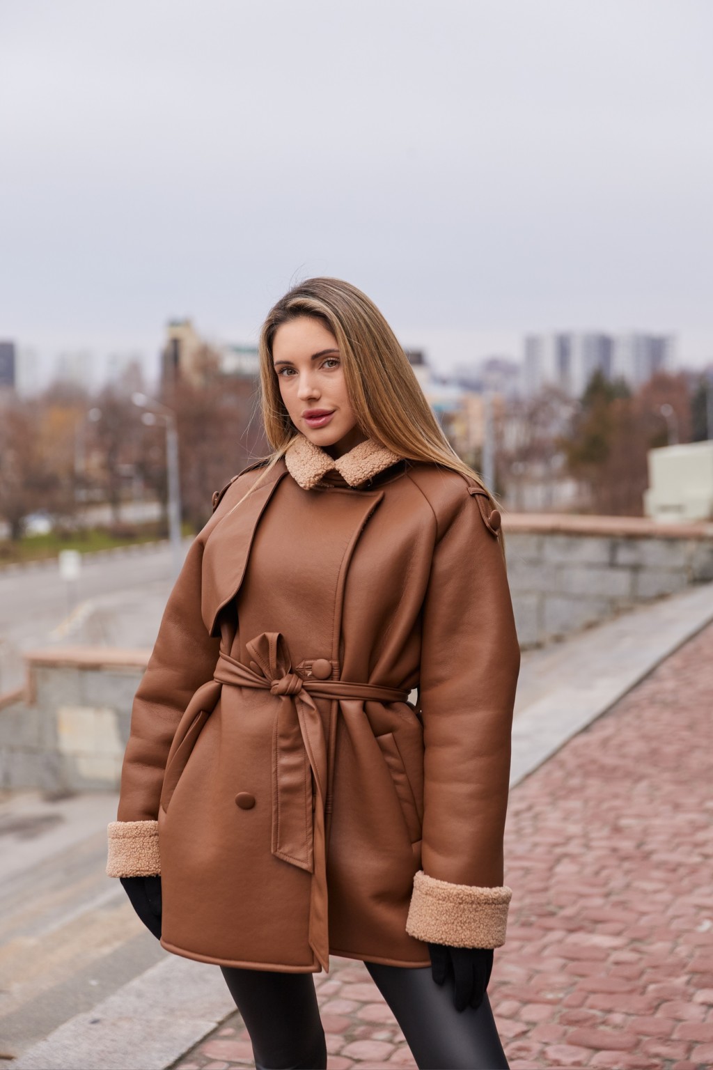 Зимняя дубленка Mila Nova  Д-238 рыжий+рыжий — изображение 4