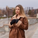 Зимняя дубленка Mila Nova  Д-238 рыжий+рыжий