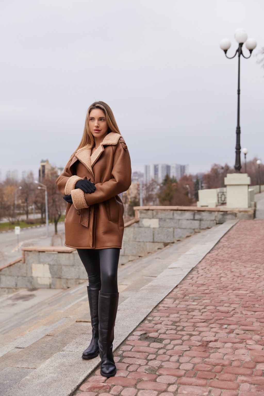 Зимняя дубленка Mila Nova  Д-238 рыжий+рыжий — изображение 3