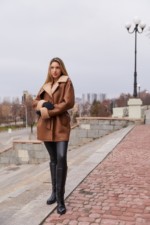 Зимняя дубленка Mila Nova  Д-238 рыжий+рыжий — изображение 3