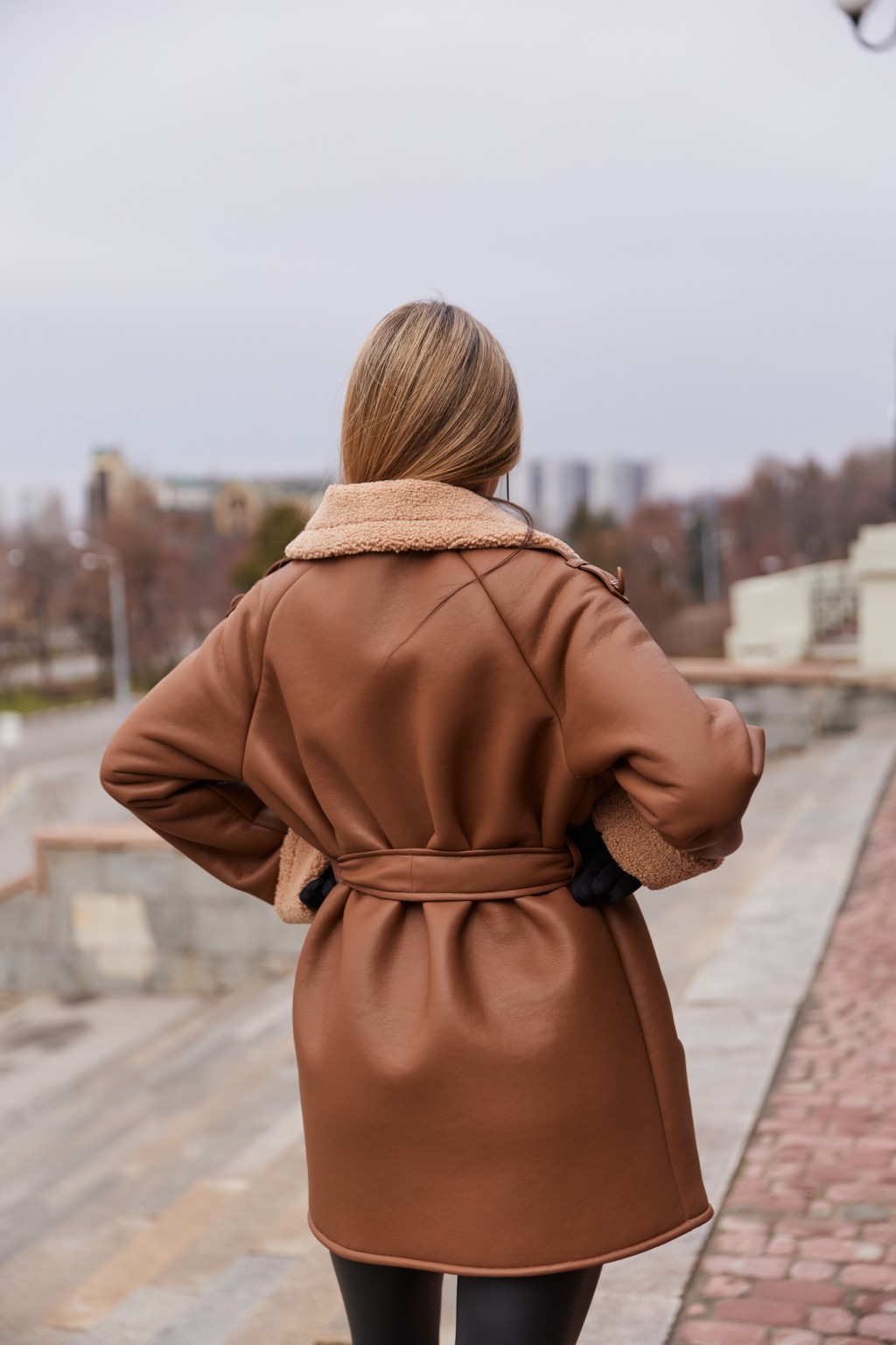 Зимняя дубленка Mila Nova  Д-238 рыжий+рыжий — изображение 8