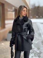 Зимняя дубленка Mila Nova Д-239 черный