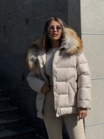 Зимняя куртка Mila NovaК-229 бежевый — изображение 5