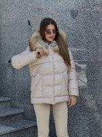 Зимняя куртка Mila NovaК-229 бежевый