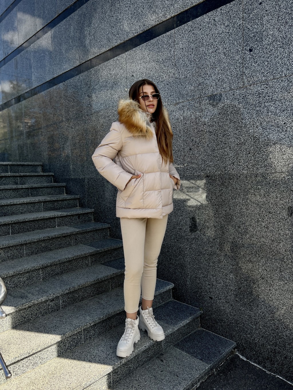 Зимняя куртка Mila NovaК-229 бежевый — изображение 4