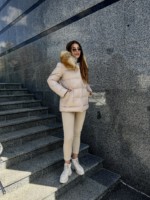 Зимняя куртка Mila NovaК-229 бежевый — изображение 4