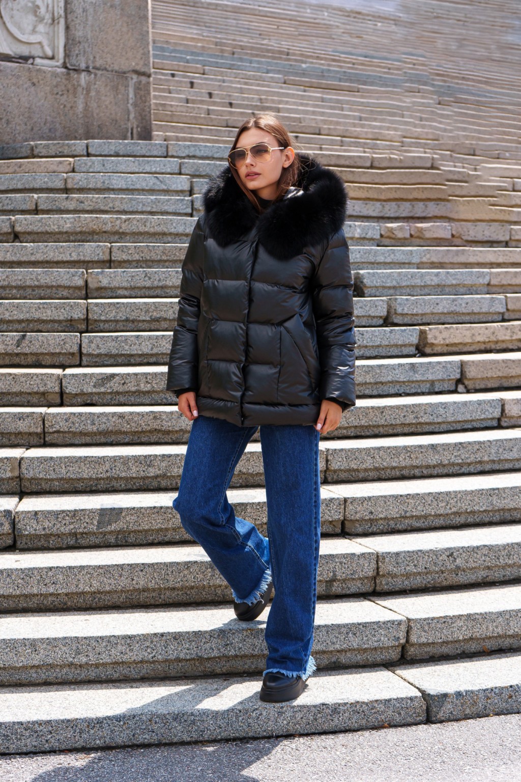 Зимняя куртка Mila Nova К-229 черный+черный — изображение 1