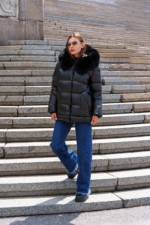 Зимняя куртка Mila Nova К-229 черный+черный