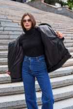 Зимняя куртка Mila Nova К-229 черный+черный — изображение 7