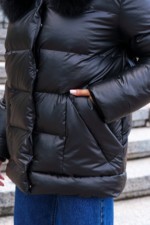 Зимняя куртка Mila Nova К-229 черный+черный — изображение 9