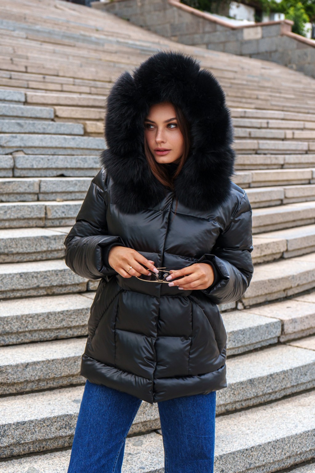 Зимняя куртка Mila Nova К-229 черный+черный — изображение 2