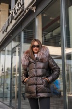 Зимняя куртка Mila NovaК-229 шоколадный