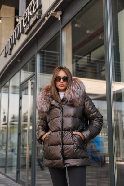 Зимняя куртка Mila NovaК-229 шоколадный