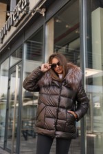 Зимняя куртка Mila NovaК-229 шоколадный — изображение 2