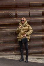 Зимняя куртка Mila Nova К-300 оливка — изображение 3