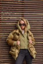 Зимняя куртка Mila Nova К-300 оливка — изображение 6