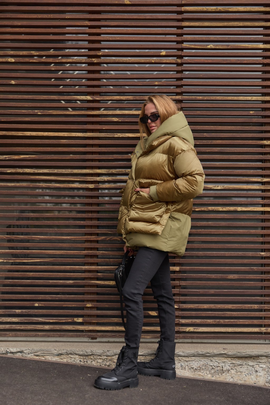 Зимняя куртка Mila Nova К-300 оливка — изображение 4