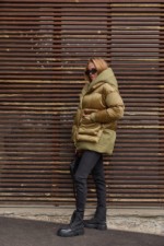 Зимняя куртка Mila Nova К-300 оливка — изображение 4