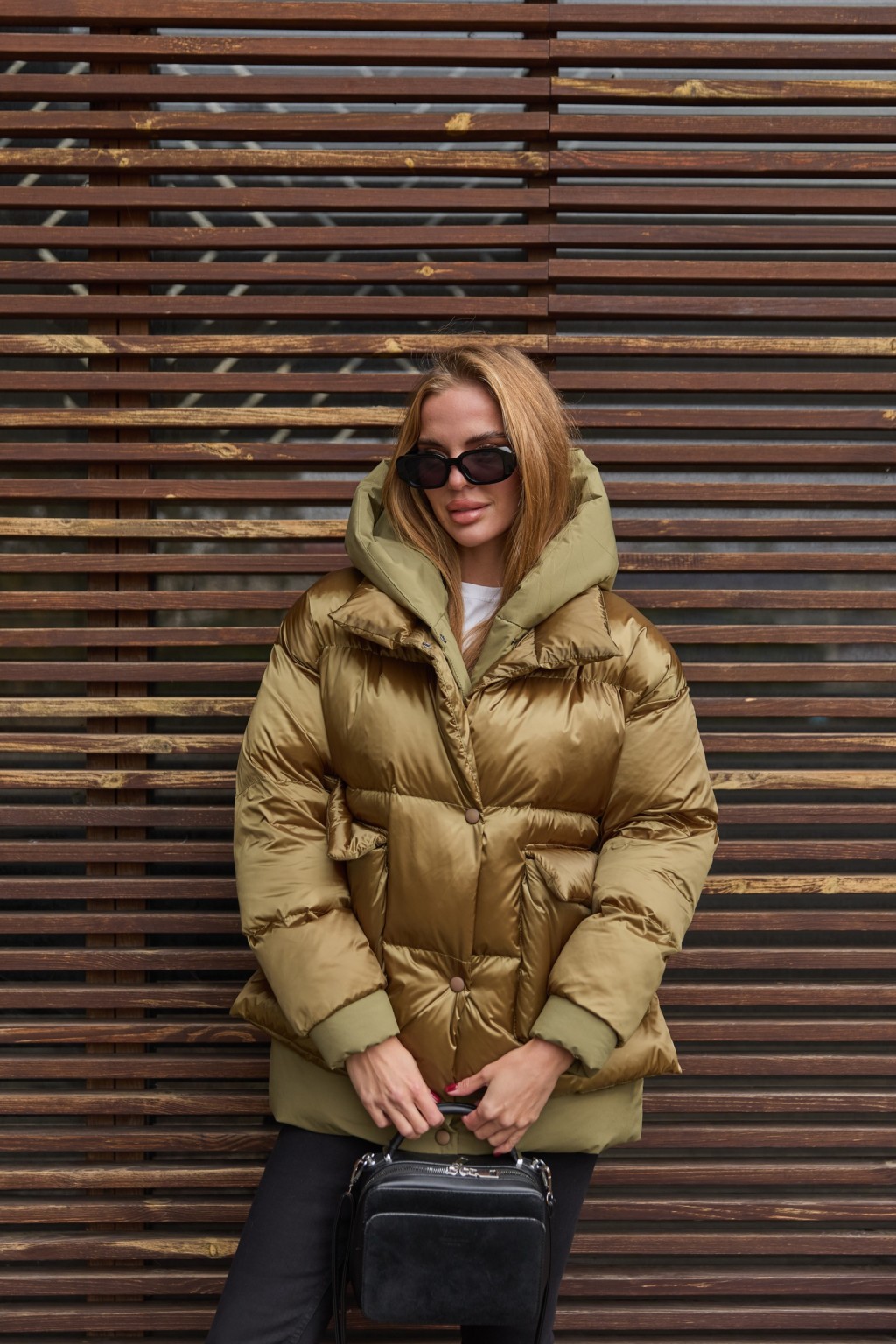 Зимняя куртка Mila Nova К-300 оливка — изображение 2