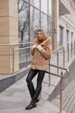 Зимняя куртка Mila Nova К-308 кап песочный — изображение 8