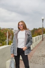 Евро-зима куртка Mila Nova К-312  серый — изображение 5