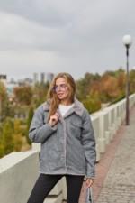 Евро-зима куртка Mila Nova К-312  серый — изображение 2