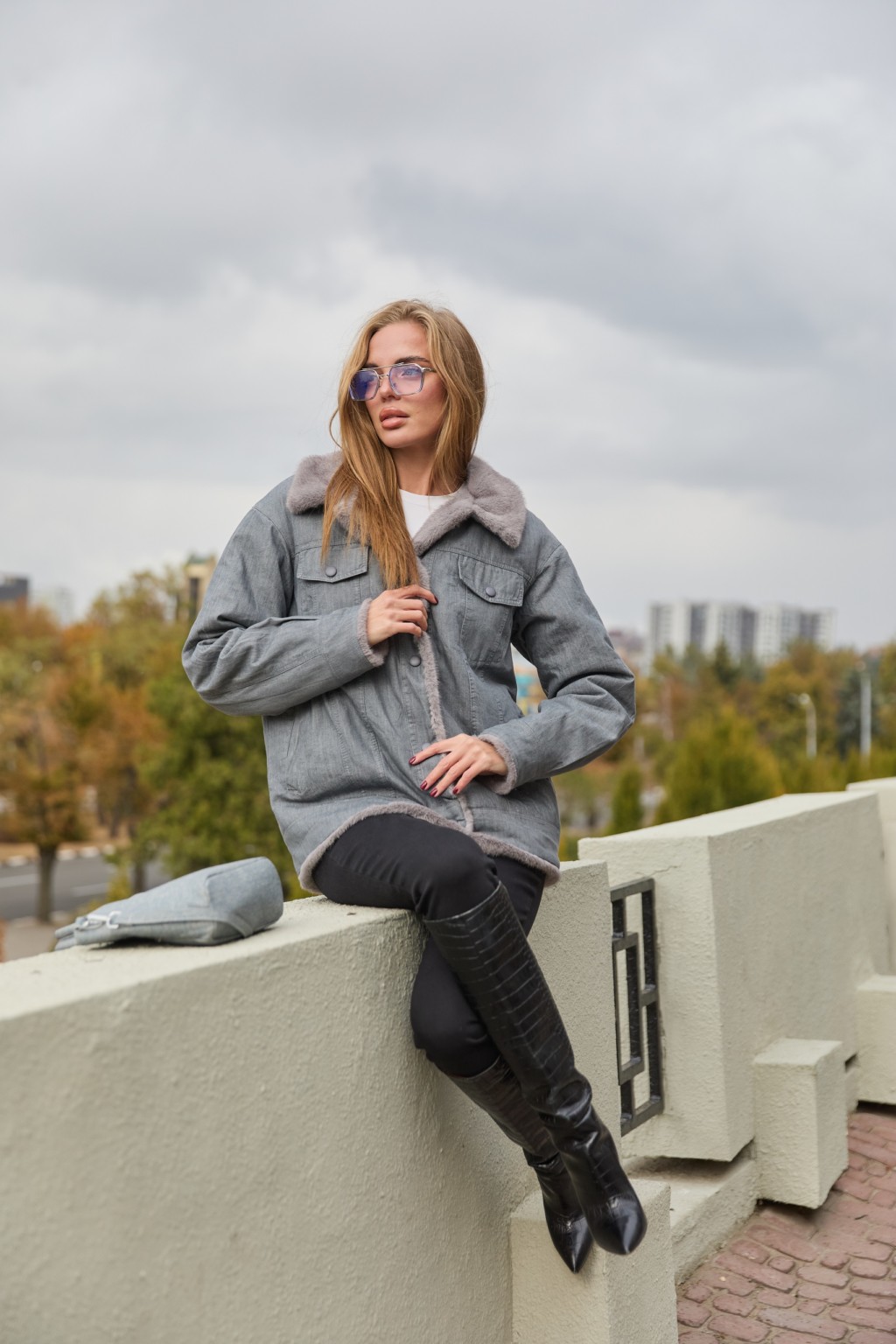 Евро-зима куртка Mila Nova К-312  серый — изображение 4