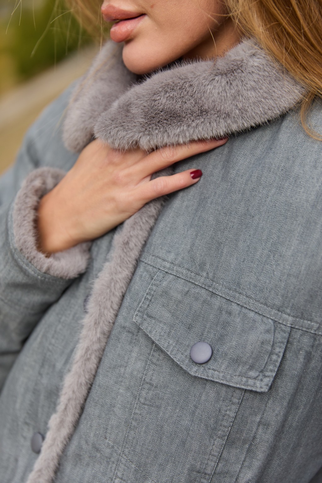 Евро-зима куртка Mila Nova К-312  серый — изображение 10