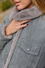 Евро-зима куртка Mila Nova К-312  серый — изображение 10