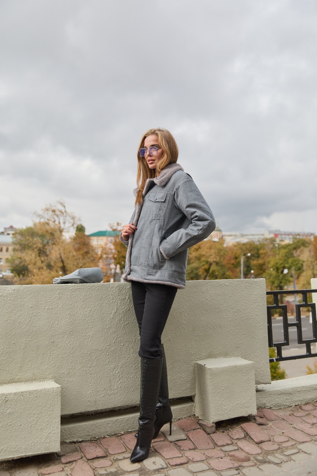 Евро-зима куртка Mila Nova К-312  серый — изображение 9