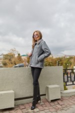 Евро-зима куртка Mila Nova К-312  серый — изображение 9