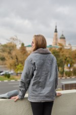 Евро-зима куртка Mila Nova К-312  серый — изображение 7