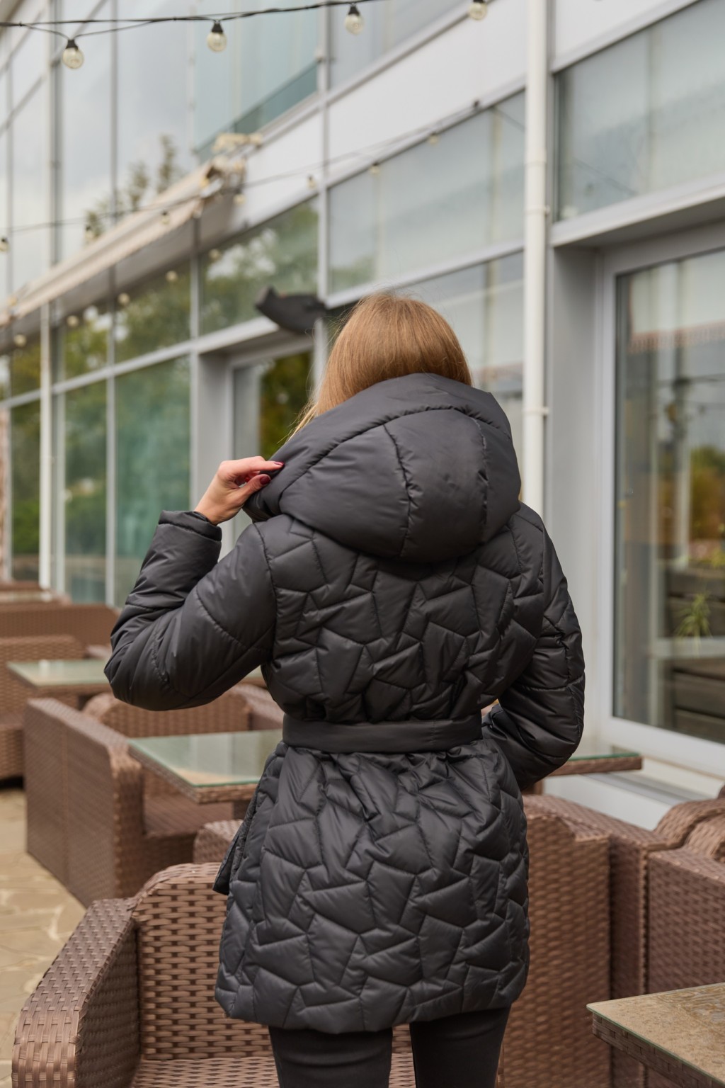 Зимняя куртка Mila Nova К-320 черный+ут — изображение 6