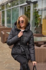 Зимняя куртка Mila Nova К-320 черный+ут — изображение 3