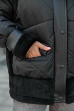 Зимняя куртка Mila Nova К-346 черный — изображение 8