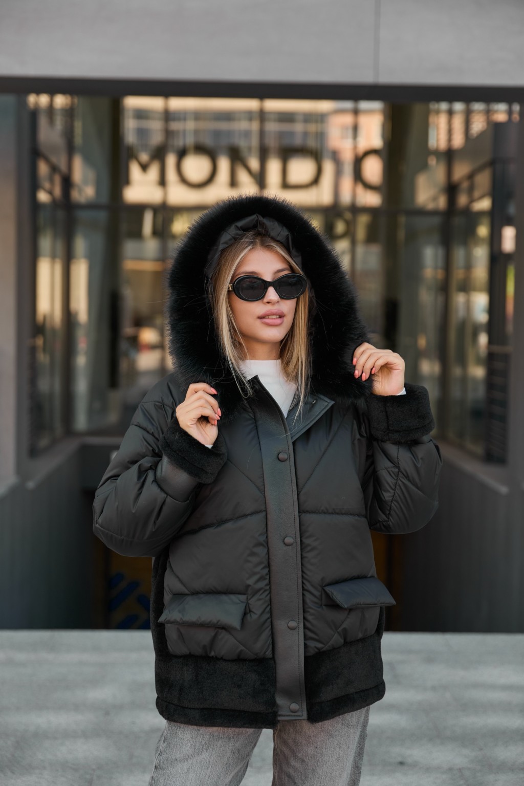 Зимняя куртка Mila Nova К-346 черный — изображение 2