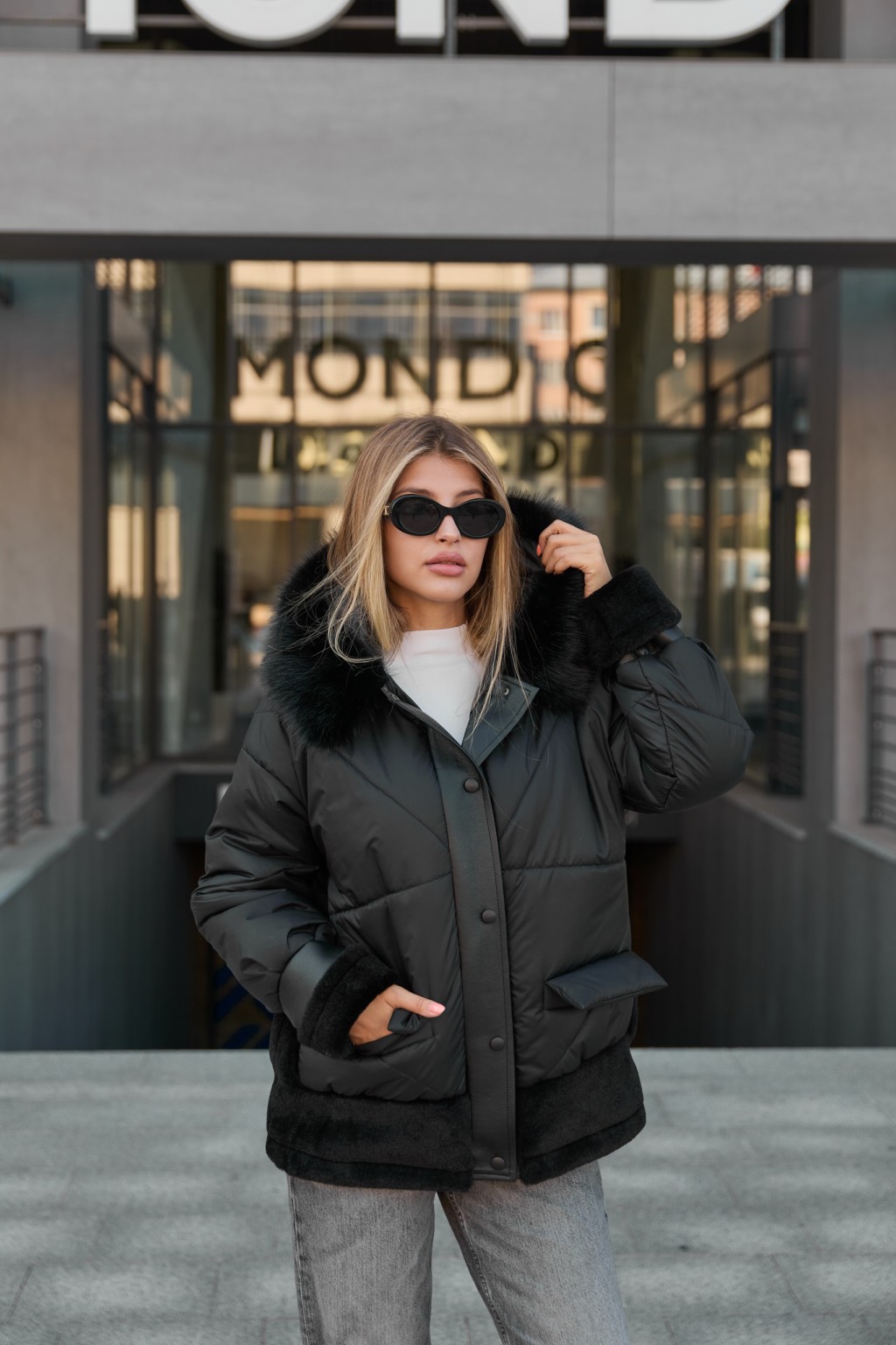 Зимняя куртка Mila Nova К-346 черный — изображение 3